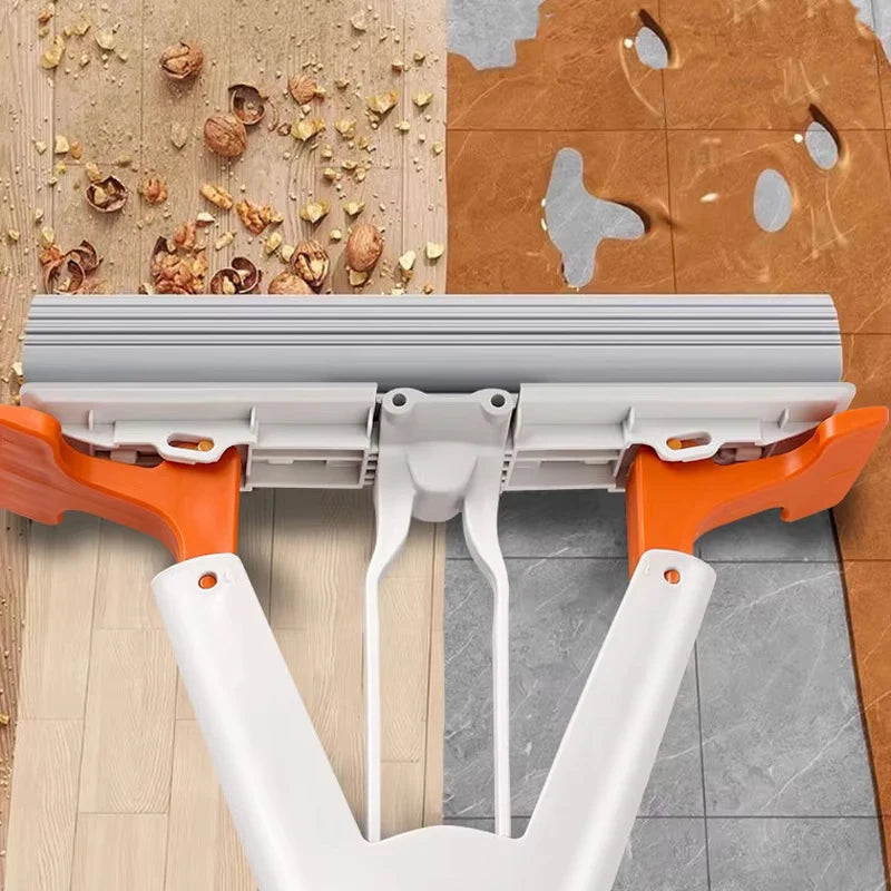 Hands-Free Self-Cleaning Flat Mop – Reusable & Easy Drain